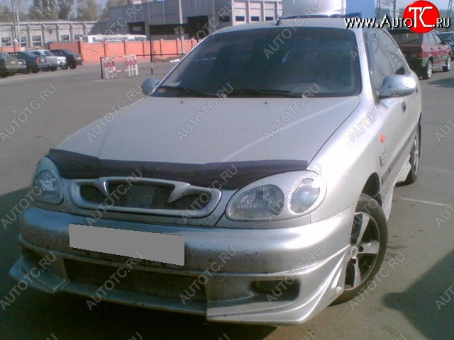2 249 р. Накладка на передний бампер CT v2 Daewoo Lanos T100 дорестайлинг, седан (1997-2002) (Неокрашенная)  с доставкой в г. Керчь