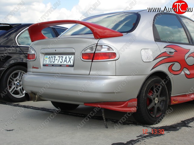 2 949 р. Клыки на задний бампер CT ЗАЗ Lanos седан (2008-2016) (Неокрашенная)  с доставкой в г. Керчь