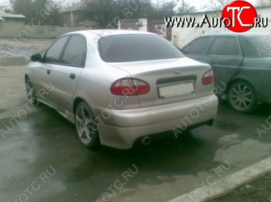 4 449 р. Накладка на задний бампер CT ЗАЗ Lanos седан (2008-2016) (Неокрашенная)  с доставкой в г. Керчь