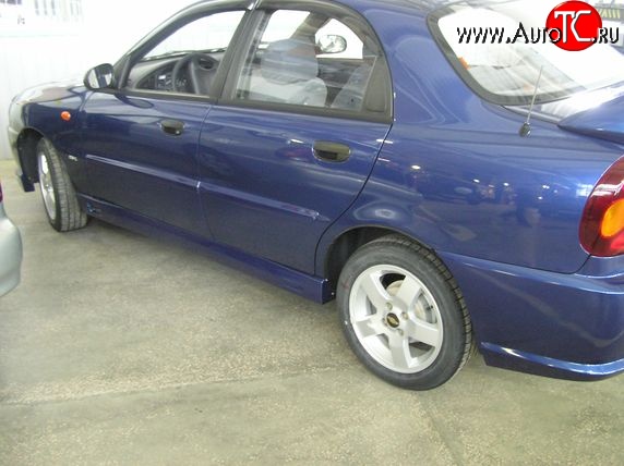 2 349 р. Пороги накладки ATLA Daewoo Lanos T150 рестайлинг, седан (2000-2009) (Неокрашенные)  с доставкой в г. Керчь