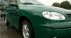499 р. Комплект ресничек на фары Дельта Chevrolet Lanos T100 седан (2002-2017) (Неокрашенные)  с доставкой в г. Керчь. Увеличить фотографию 2