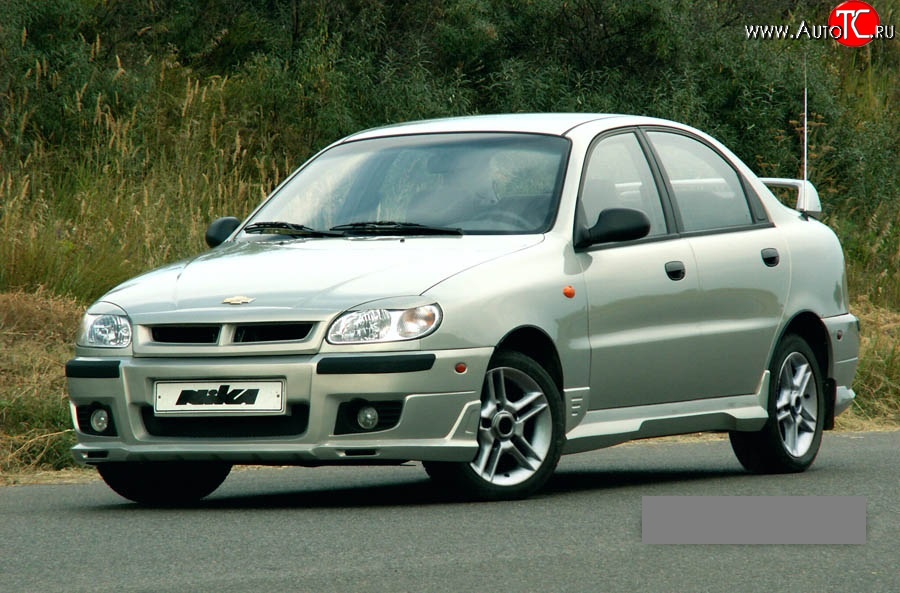 1 119 р. Реснички на фары Nika Chevrolet Lanos T100 седан (2002-2017) (Неокрашенные)  с доставкой в г. Керчь