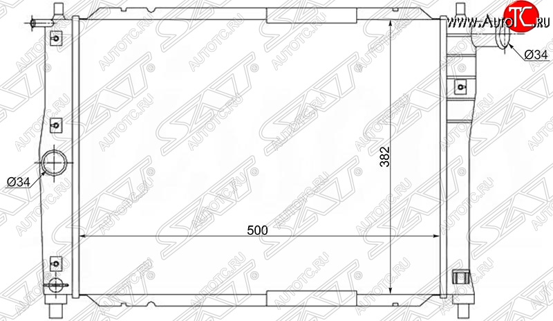 5 449 р. Радиатор двигателя SAT (пластинчатый, МКПП) Daewoo Lanos T150 рестайлинг, седан (2000-2009)  с доставкой в г. Керчь