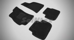 Комплект ковриков салона Seintex 3D (текстиль) Chevrolet Lanos  T100 (2002-2017) седан (Черный)