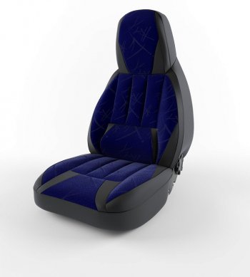 Чехлы для сидений Lord Autofashion Форсаж (экокожа) Chevrolet Lanos  T100 (2002-2017) седан (Черный, вставка флок Фиолетовый кедр)