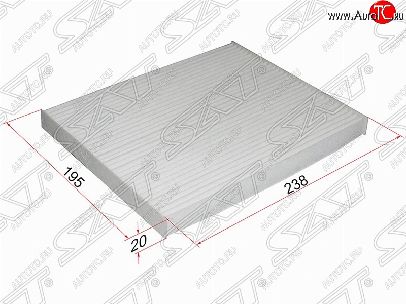 255 р. Фильтр салонный SAT (238х195х20 mm)  Chevrolet Lanos ( T100,  T150,  седан) (1997-2017), Daewoo Sense  Т100 (1997-2008), ЗАЗ Chance ( седан,  хэтчбэк) (2009-2017), ЗАЗ Sens ( седан,  хэтчбэк) (2007-2017)  с доставкой в г. Керчь
