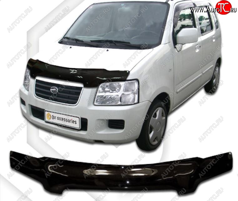 2 159 р. Дефлектор капота CA-Plastic  Chevrolet MV (2001-2010) (Classic черный, Без надписи)  с доставкой в г. Керчь