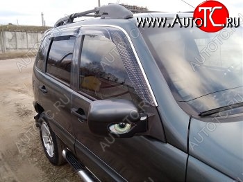2 399 р. Дефлектора окон CA-Plastic  Chevrolet Niva  2123 (2009-2020), Лада 2123 (Нива Шевроле) (2009-2020) (Серия Art белая, Без хром.молдинга)  с доставкой в г. Керчь