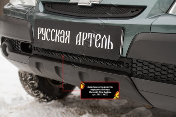 1 299 р. Защитная сетка решетки переднего бампера RA  Chevrolet Niva  2123 (2009-2020), Лада 2123 (Нива Шевроле) (2009-2021)  с доставкой в г. Керчь. Увеличить фотографию 2