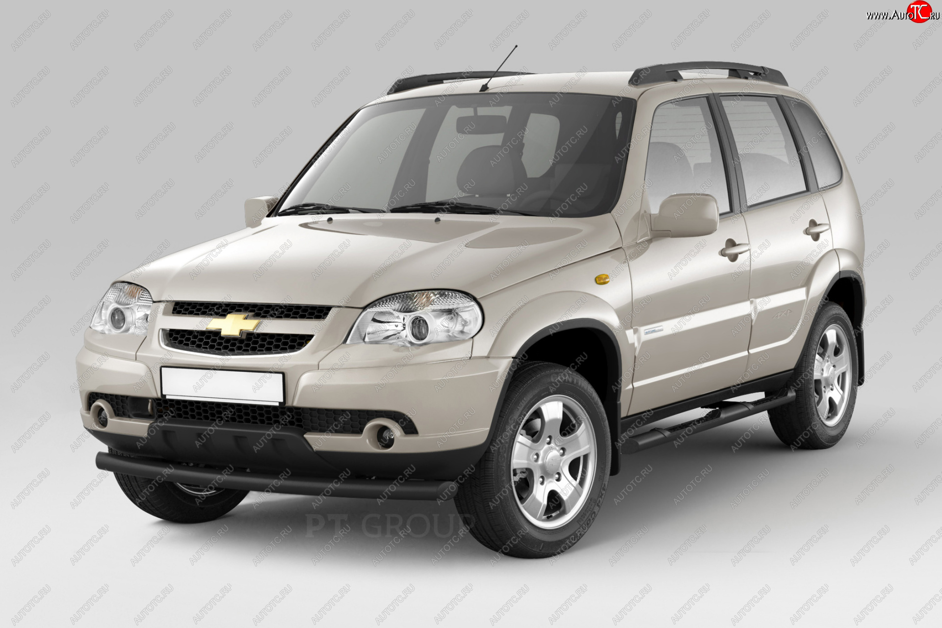 5 399 р. Защита порогов из трубы Ø63 мм с проступью Petroil Tuning  Chevrolet Niva  2123 (2009-2020), Лада 2123 (Нива Шевроле) (2009-2021) (Сталь с полимерным покрытием в цвет: черный ❞Шагрень❝)  с доставкой в г. Керчь