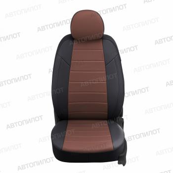 8 249 р. Чехлы на сиденья (экокожа, ЗСиС 40/60, до 2013 г.в.) Автопилот Chevrolet Niva 2123 рестайлинг (2009-2020) (черный/темно-коричневый)  с доставкой в г. Керчь. Увеличить фотографию 3
