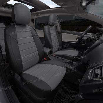 13 649 р. Чехлы на сиденья (экокожа, ЗСиС 40/60, до 2013 г.в.) Автопилот  Chevrolet Niva  2123 (2002-2020), Лада 2123 (Нива Шевроле) (2002-2020) (черный/серый)  с доставкой в г. Керчь. Увеличить фотографию 6