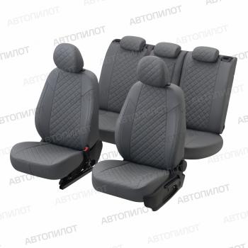8 499 р. Чехлы на сиденья (экокожа, ЗСиС 40/60, до 2013 г.в.) Автопилот Ромб  Chevrolet Niva  2123 (2002-2020), Лада 2123 (Нива Шевроле) (2002-2020) (серый/серый)  с доставкой в г. Керчь. Увеличить фотографию 7