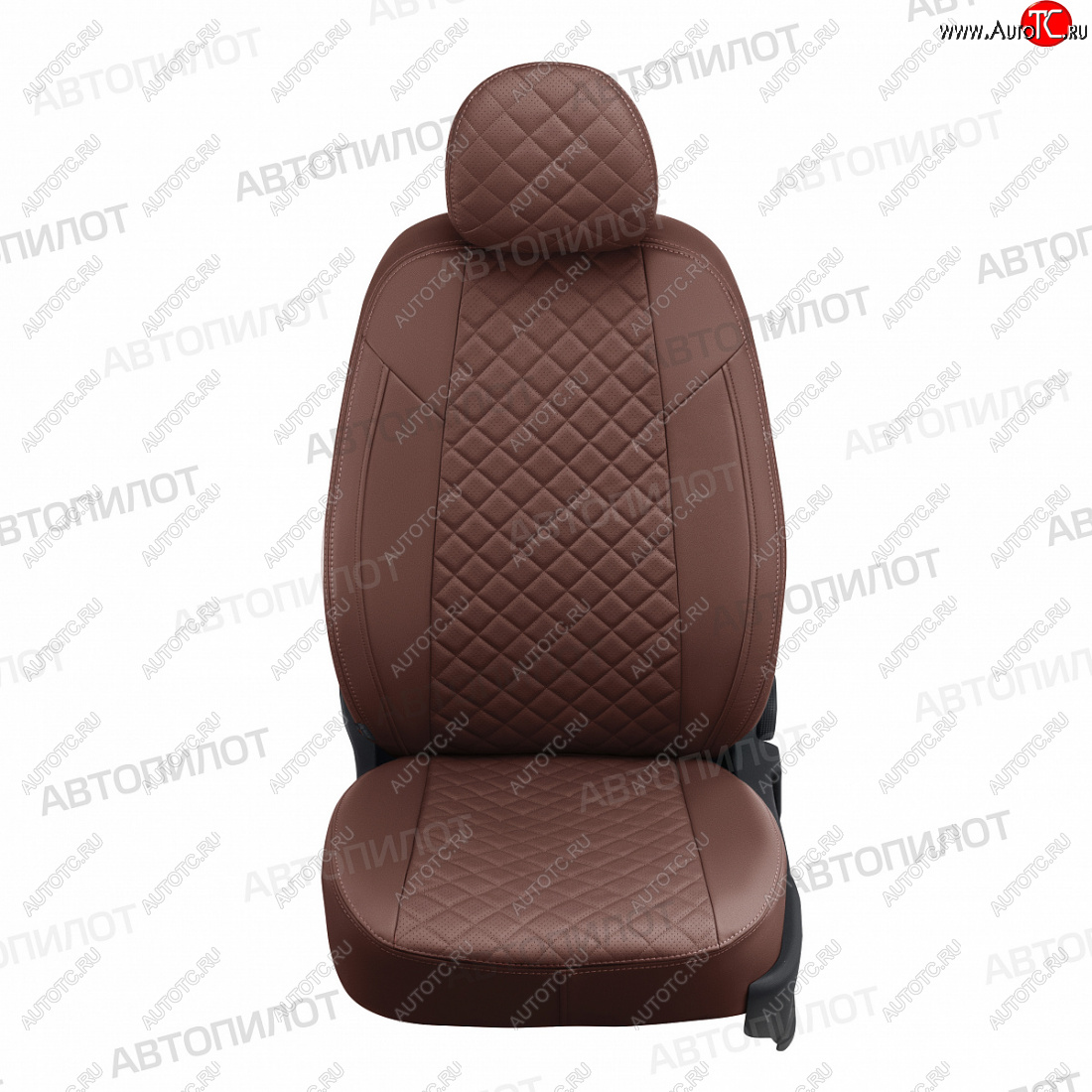 14 249 р. Чехлы на сиденья (экокожа, ЗСиС 40/60, до 2013 г.в.) Автопилот Ромб  Chevrolet Niva  2123 (2002-2020), Лада 2123 (Нива Шевроле) (2002-2020) (темно-коричневый/темно-коричневый)  с доставкой в г. Керчь