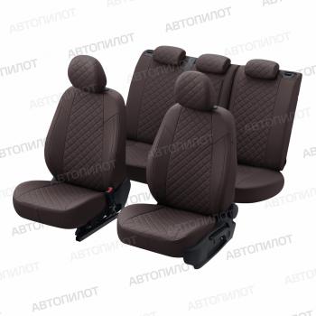 14 249 р. Чехлы на сиденья (экокожа, ЗСиС 40/60, до 2013 г.в.) Автопилот Ромб  Chevrolet Niva  2123 (2002-2020), Лада 2123 (Нива Шевроле) (2002-2020) (шоколад/шоколад)  с доставкой в г. Керчь. Увеличить фотографию 2