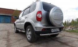 13 249 р. Защита заднего бампера (Ø63 мм, нержавейка, Bertone) SLITKOFF  Chevrolet Niva  2123 (2009-2020), Лада 2123 (Нива Шевроле) (2009-2021)  с доставкой в г. Керчь. Увеличить фотографию 5