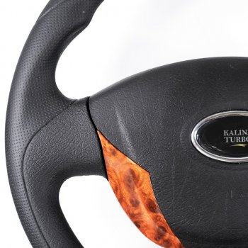 3 299 р. Рулевое колесо Grand Turbo (Ø355 мм) Лада 2123 (Нива Шевроле) дорестайлинг (2002-2008) (Дерево)  с доставкой в г. Керчь. Увеличить фотографию 4