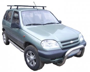 1 079 р. Поперечины (рейлинги) Мамонт (мт-0004) Chevrolet Niva 2123 дорестайлинг (2002-2008)  с доставкой в г. Керчь. Увеличить фотографию 3