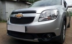 1 389 р. Сетка в решетку радиатора (верхняя) Russtal Chevrolet Orlando (2011-2018) (черная)  с доставкой в г. Керчь. Увеличить фотографию 2