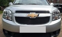1 389 р. Сетка в решетку радиатора (верхняя) Russtal Chevrolet Orlando (2011-2018) (черная)  с доставкой в г. Керчь. Увеличить фотографию 4