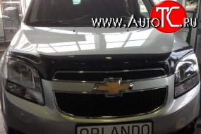 4 599 р. Дефлектор капота темный SIM Chevrolet Orlando (2011-2018)  с доставкой в г. Керчь