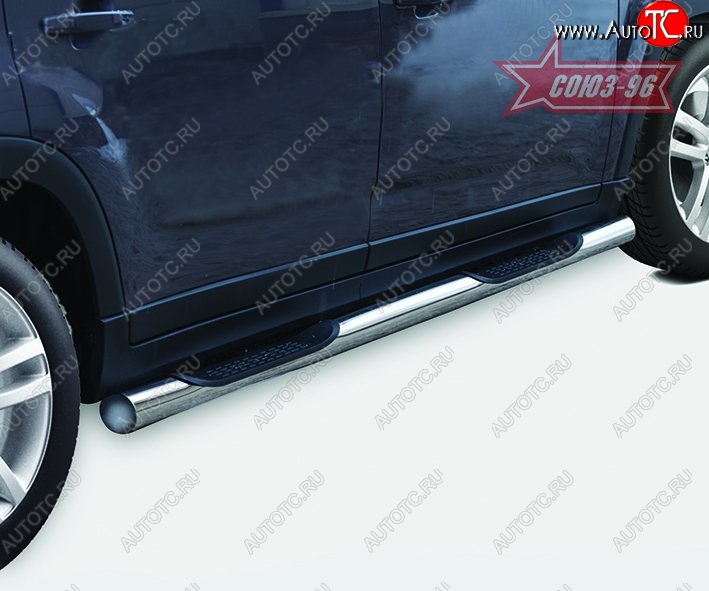 18 359 р. Защита порогов с проступью Souz-96 (d76) Chevrolet Orlando (2011-2018)  с доставкой в г. Керчь