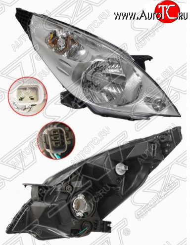 8 199 р. Правая передняя фара SAT (с электрокорректором) Daewoo Matiz M300 (2009-2016)  с доставкой в г. Керчь