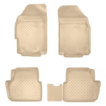 Коврики салона Norplast Unidec Chevrolet Spark  M300 (2010-2015), Ravon R2 (2016-2025) (Цвет: бежевый)