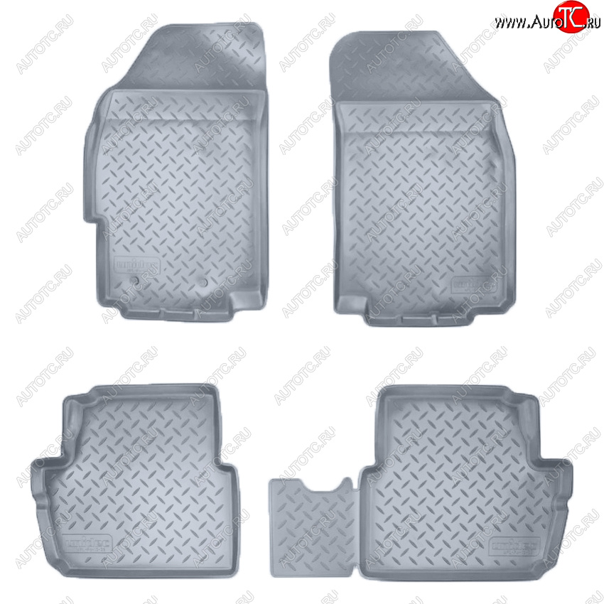 2 759 р. Коврики салона Norplast Unidec  Chevrolet Spark  M300 (2010-2015), Ravon R2 (2016-2025) (Цвет: серый)  с доставкой в г. Керчь