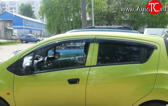 999 р. Комплект дефлекторов окон (ветровиков) 4 шт. Russtal Chevrolet Spark M300 дорестайлинг (2010-2015)  с доставкой в г. Керчь