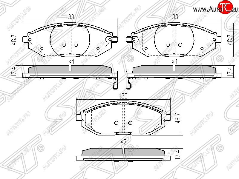919 р. Колодки тормозные SAT (передние)  Chevrolet Spark  M300 (2010-2015) дорестайлинг  с доставкой в г. Керчь