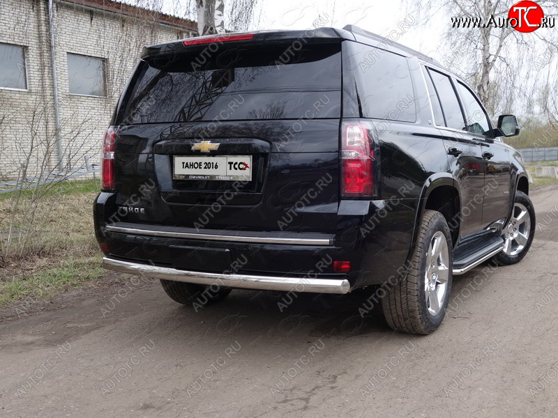 25 499 р. Защита заднего бампера (овальная) ТСС 75х42 мм  Chevrolet Tahoe  K2UC (2014-2021)  с доставкой в г. Керчь