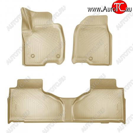 4 099 р. Коврики салона (1 и 2 ряд) Unidec  Chevrolet Tahoe  GMT T1XX (2019-2022)   (Бежевые)  с доставкой в г. Керчь