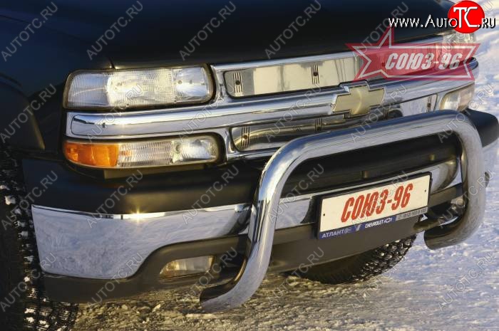 22 499 р. Защита переднего бампера Souz-96 (d76) Chevrolet Tahoe GMT900 5 дв. (2006-2013)  с доставкой в г. Керчь