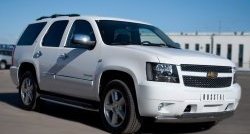 21 499 р. Защита переднего бампера (2 трубыØ76х42 мм, нержавейка) Russtal Chevrolet Tahoe GMT900 5 дв. (2006-2013)  с доставкой в г. Керчь. Увеличить фотографию 3