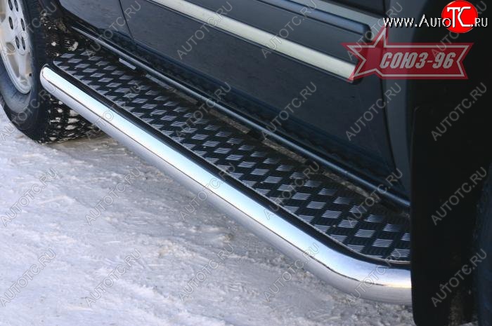 21 644 р. Защита порогов с листом Souz-96 (d76). Chevrolet Tahoe GMT900 5 дв. (2006-2013)  с доставкой в г. Керчь