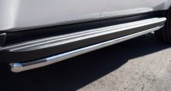 16 949 р. Защита порогов SLITKOFF из круглой трубы диаметром 42 мм (рестайлинг)  Chevrolet Tahoe  GMT900 (2006-2013) 5 дв.  с доставкой в г. Керчь. Увеличить фотографию 3