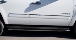 16 949 р. Защита порогов SLITKOFF из круглой трубы диаметром 42 мм (рестайлинг)  Chevrolet Tahoe  GMT900 (2006-2013) 5 дв.  с доставкой в г. Керчь. Увеличить фотографию 4