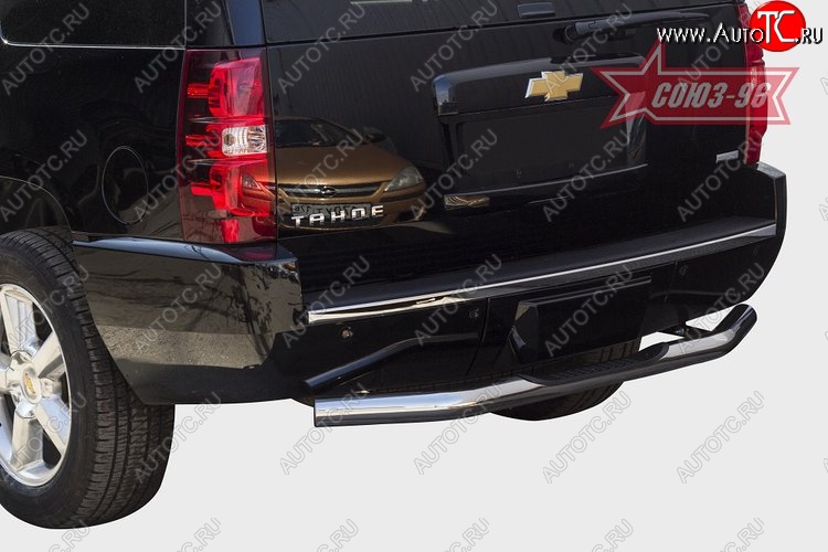 16 739 р. Защита заднего бампера с подножкой пластиковой (d76) Souz-96 Chevrolet Tahoe GMT900 5 дв. (2006-2013)  с доставкой в г. Керчь