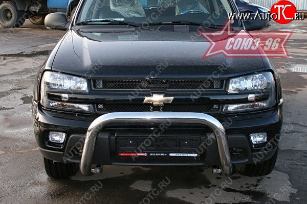 22 634 р. Защита переднего бампера Souz-96 (d76) Chevrolet Trailblazer GMT360 рестайлинг (2006-2012)  с доставкой в г. Керчь