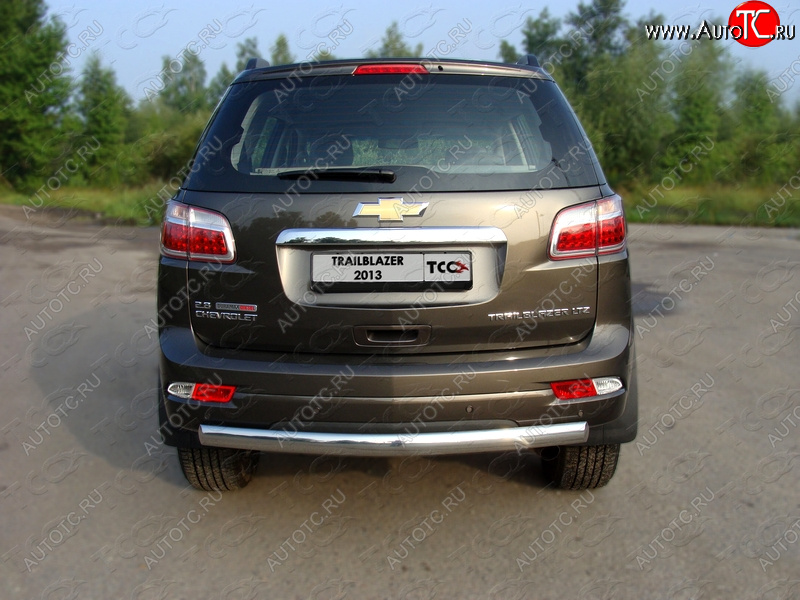 18 449 р. Защита заднего бампера (овальная) ТСС 75х42 мм  Chevrolet Trailblazer  GM800 (2012-2020) дорестайлинг, рестайлинг  с доставкой в г. Керчь