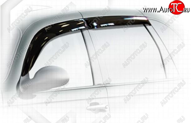 1 899 р. Комплект дефлекторов окон (ветровиков) 4 шт. CA Plastic (полупрозрачные)  Chrysler PT Cruiser (2000-2010)  дорестайлинг,  рестайлинг (Classic полупрозрачный, Без хром.молдинга)  с доставкой в г. Керчь