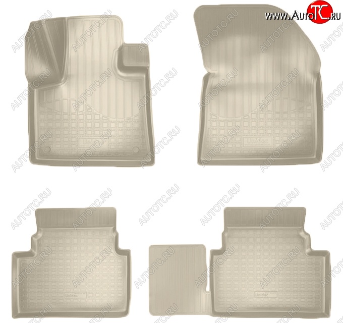 2 759 р. Коврики салонные Noplast (3D)  CITROEN C5 Aircross (2017-2022) доресталийнг (Бежевые)  с доставкой в г. Керчь