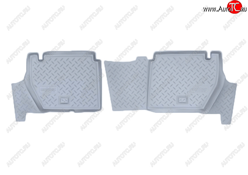 1 169 р. Коврики салона Norplast Unidec (задние, 5 дв.).  CITROEN Berlingo  B9 (2008-2022), Peugeot Partner  Tepee (2012-2018) (Цвет: серый)  с доставкой в г. Керчь