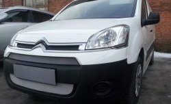 2 879 р. Сетка на бампер (рестайлинг) Russtal (хром) CITROEN Berlingo B9 дорестайлинг (2008-2016)  с доставкой в г. Керчь. Увеличить фотографию 2