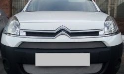 2 879 р. Сетка на бампер (рестайлинг) Russtal (хром) CITROEN Berlingo B9 дорестайлинг (2008-2016)  с доставкой в г. Керчь. Увеличить фотографию 3