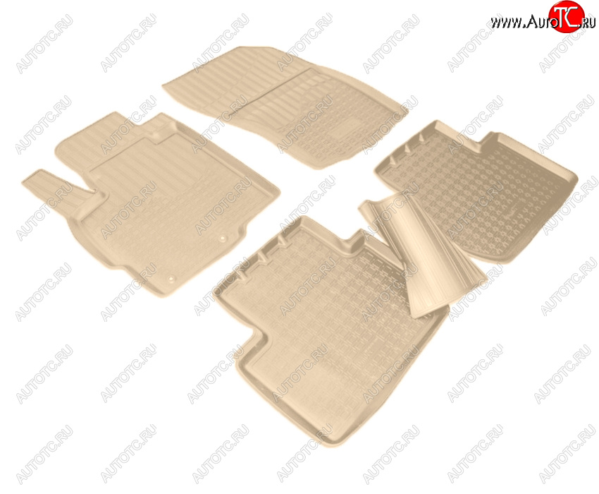 3 179 р. Коврики салона Norplast Unidec  CITROEN C-crosser (2007-2012) (Цвет: бежевый)  с доставкой в г. Керчь