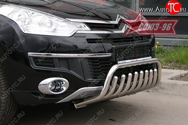 15 434 р. Защита переднего бампера Souz-96 (d42) CITROEN C-crosser (2007-2012)  с доставкой в г. Керчь