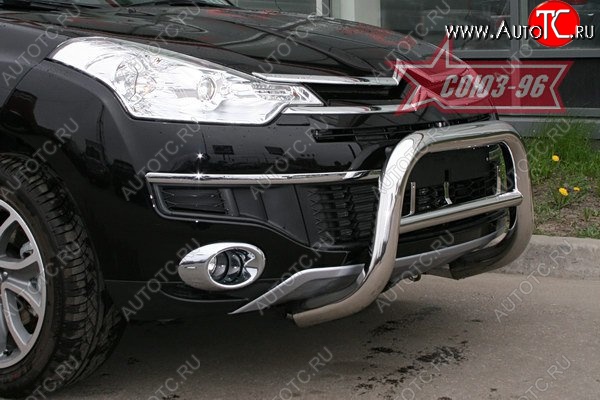 18 314 р. Защита переднего бампера Souz-96 (d76) CITROEN C-crosser (2007-2012)  с доставкой в г. Керчь