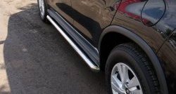 13 499 р. Защита порогов из круглой трубы диаметром 76 мм Russtal CITROEN C-crosser (2007-2012) (Защита порогов с со скосами на торцах (вариант 1))  с доставкой в г. Керчь. Увеличить фотографию 2